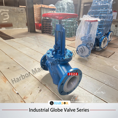 Korrosionsbeständige PTFE-verbundene Gussstahl-Flangen-Kugelventile J41F46-16C DN15-DN300