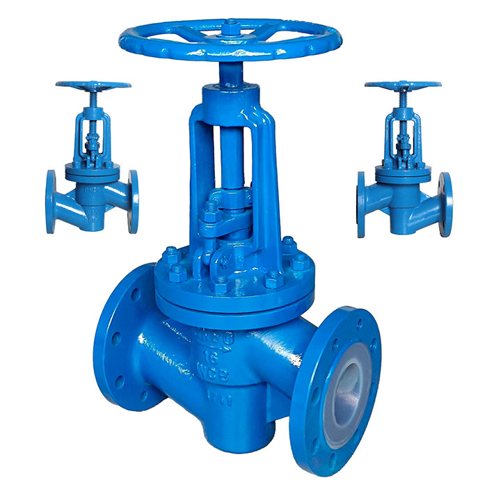 Korrosionsbeständige PTFE-verbundene Gussstahl-Flangen-Kugelventile J41F46-16C DN15-DN300