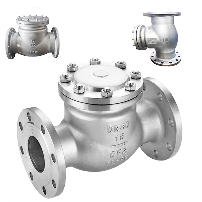 Edelstahl DN15-DN300 Wasser-Öl-Gas-Medium-Flangen-Swing-Checkventil H44H-150LB